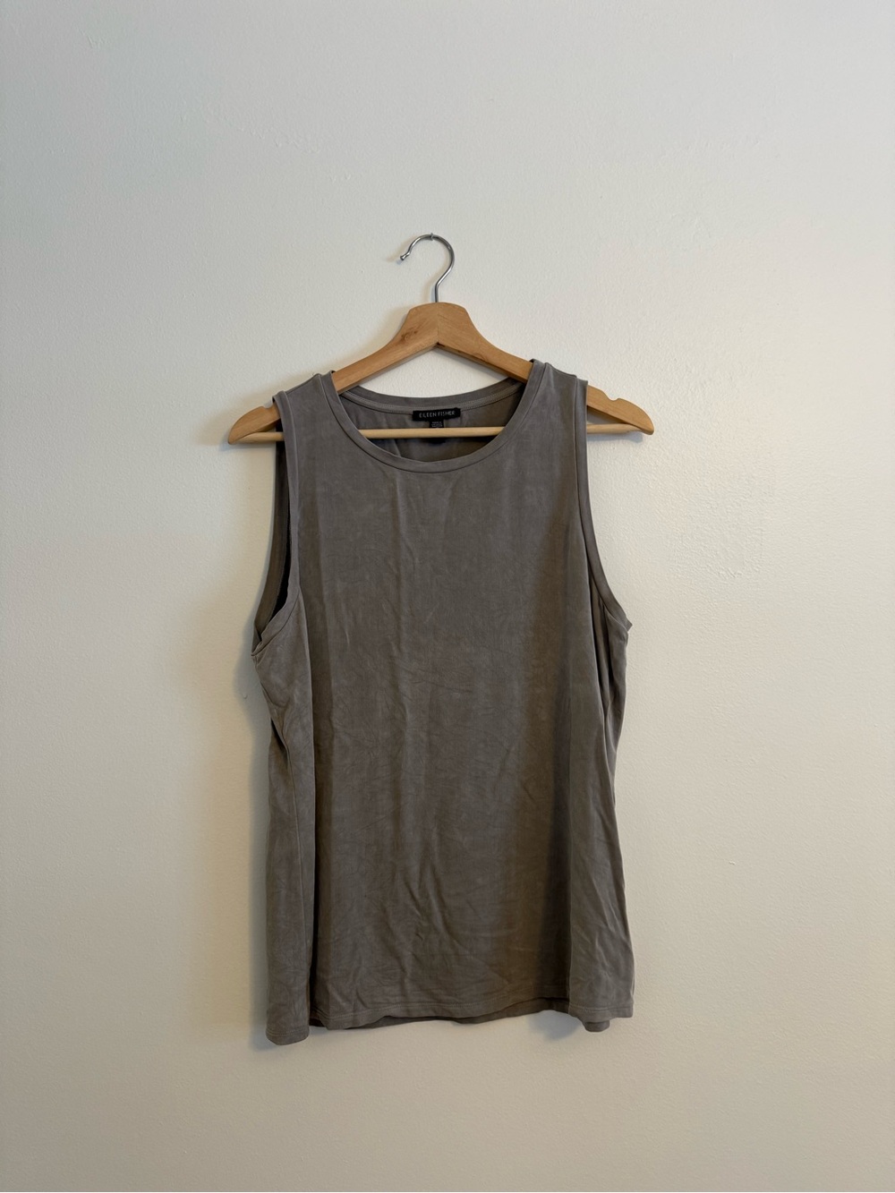 Eileen Fisher Taupe Gray Sleeveless Tank Top - Size Medium